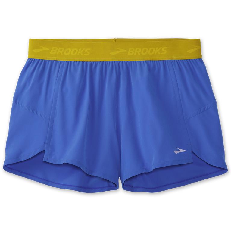 Brooks Chaser 3 - Womens Running Shorts - Bluetiful/Golden Hour (25896UZJO)